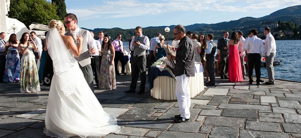 Wedding cocktail party at San Rocco Hotel