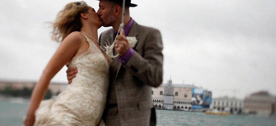 Dancing in the rain in Venice