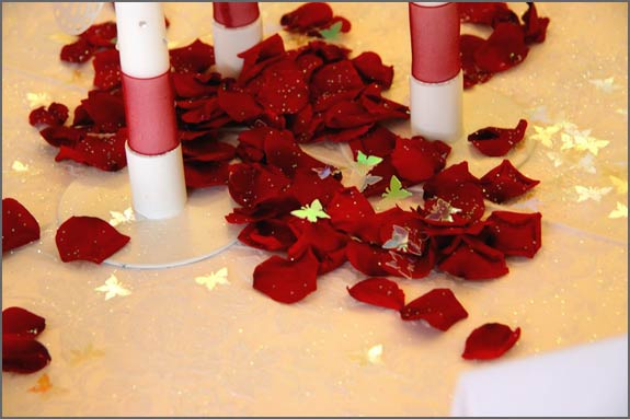 stargazer lily wedding. cranberry-red-themed-wedding