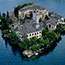 A romantic wedding reception on San Giulio Island