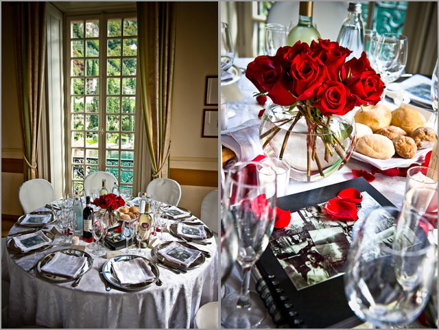 redrosesweddingcenterpieces This combination of colours gave a strong 