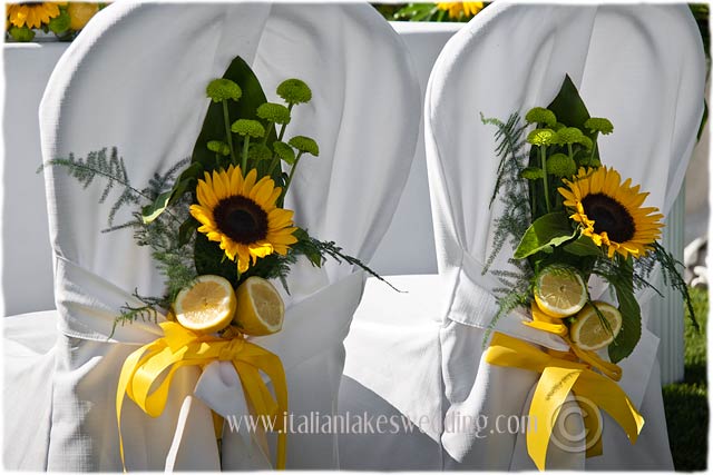 weddingfloristvillaRusconiPallanzalagoMaggiore Lemons and sunflowers 