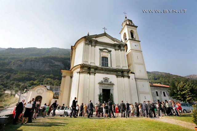 religious ceremony to Mezzegra church Lake Como