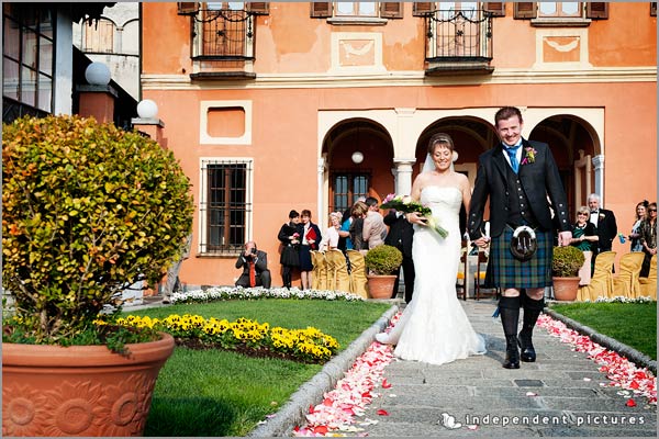 scottish wedding on Lake Orta Italy