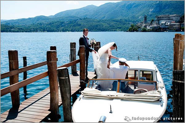 wedding boat tour lake Orta