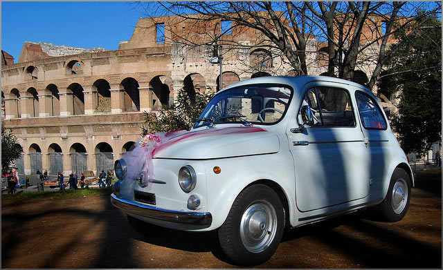 FIAT 500 vintage car rentals in Rome