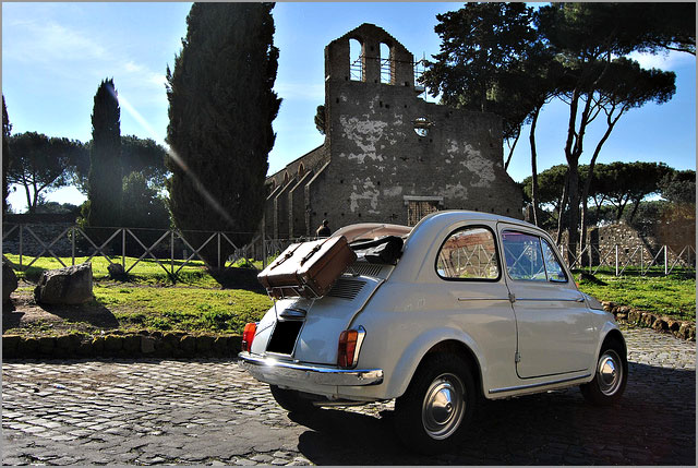 vintage car rental in Rome
