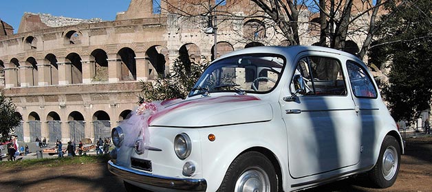 A Vintage Fiat 500 for your Rome wedding Dolce Vita Style