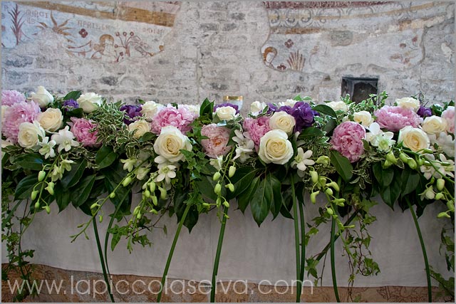 flower arrangements church of San Remigio Lake Maggiore