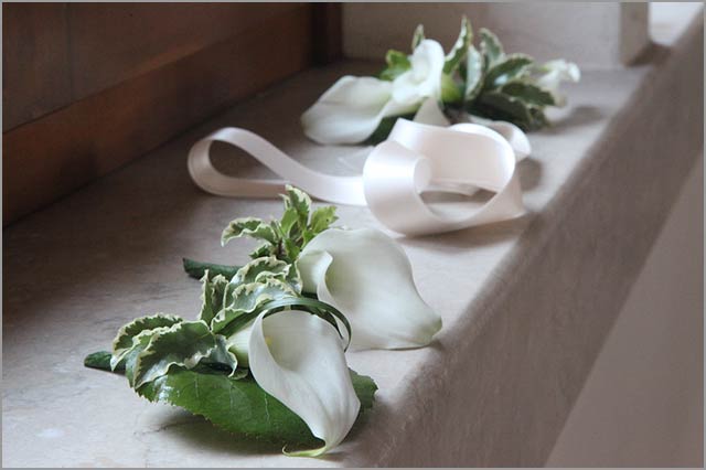 wedding flowers decorations with Callas