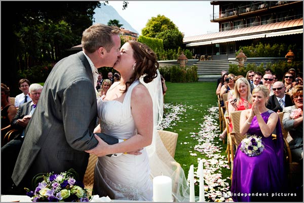 open air wedding ceremony Hotel Dino lake Maggiore