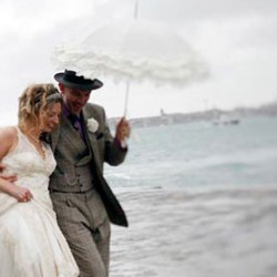 Dancing in the rain in Venice