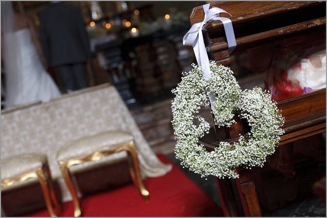 Flowers and decorations at the ceremony venue