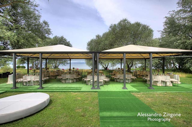 wedding reception venue on Lake Bracciano