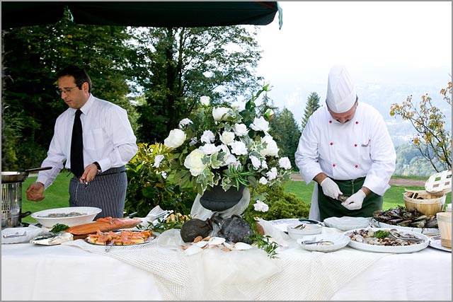 wedding catering in Castello dal Pozzo lake Maggiore Italy