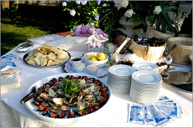 wedding catering to Villa Rusconi lake Maggiore Italy