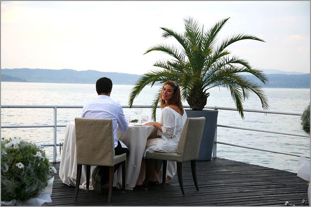 wedding restaurant in Sirmione with terrace on lake Garda