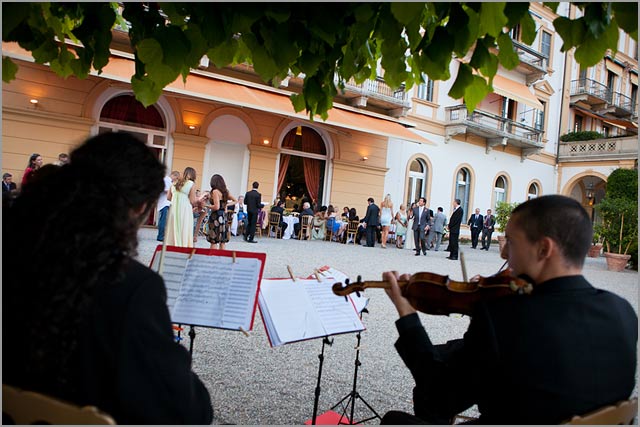 wedding string quartet in villa d'este lake Como