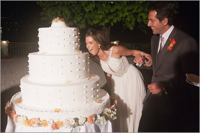 wedding cake in villa d'este lake Como