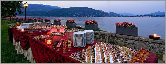 outdoor wedding party to Grand Hotel Dino Baveno