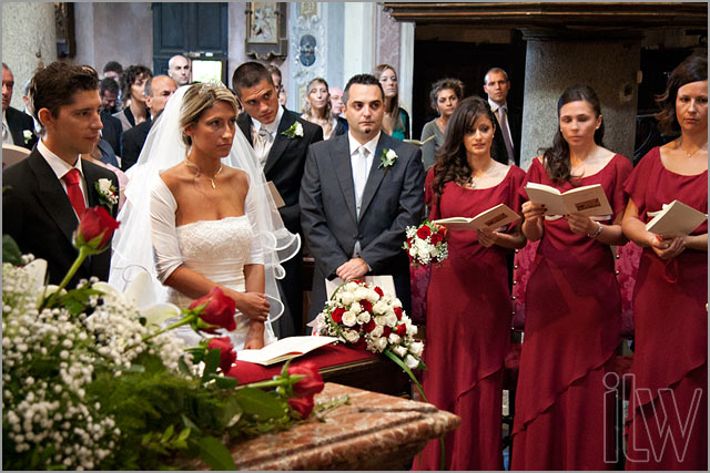 wedding ceremony to church of Assunta lake Orta
