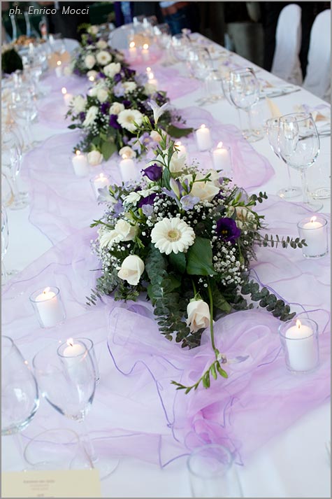 purple wedding tables decorations