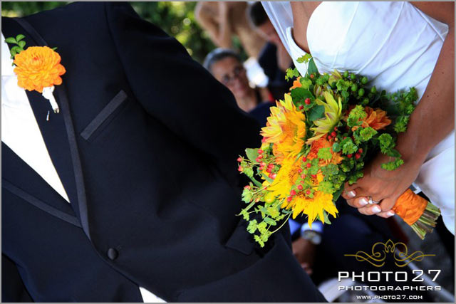 yellow & green bridal bouquet in Cernobbio