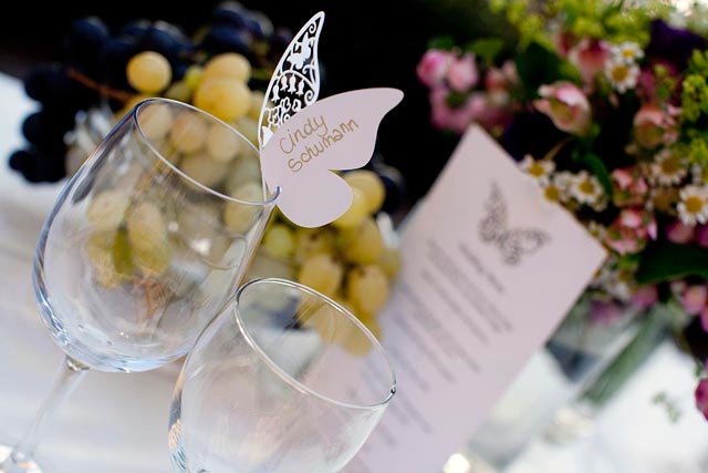 butterflies themed wedding on lake Como