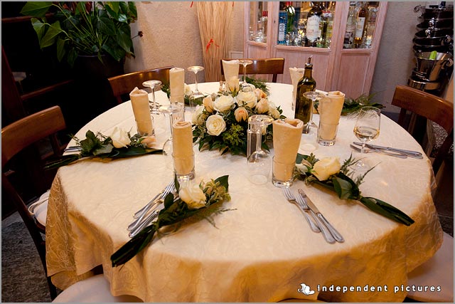 Christmas wedding centerpieces in Italy