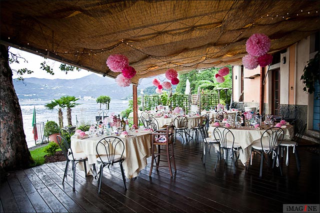 lake Orta outdoor wedding reception venue