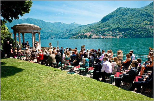 lake Como, ceremony on the lake shores