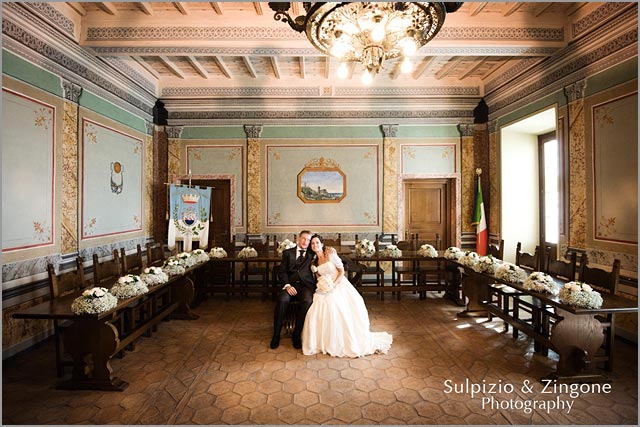civil wedding at Trevignano Town Hall lake Bracciano