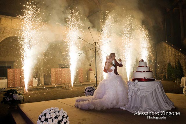wedding party at the Odescalchi Castle in Rome