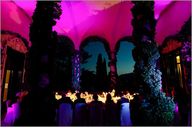 wedding party at Villa Balbianello