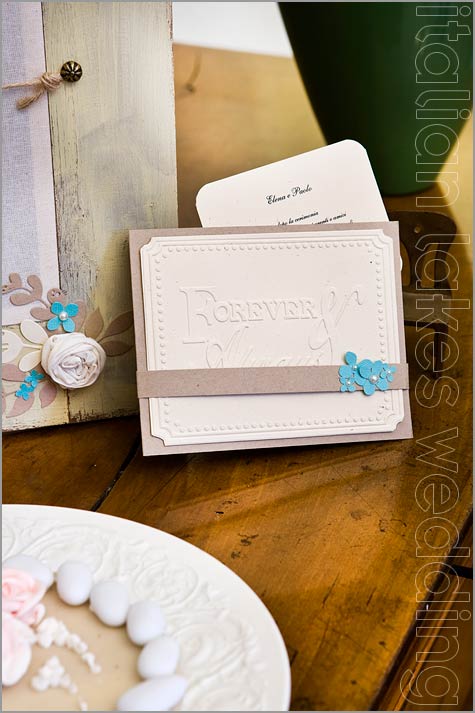 wedding invitation cards shabby chic style in Italy