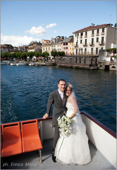 motorboats hire wedding on Lake Orta Italy