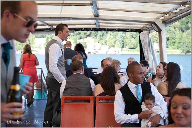 boats hire wedding on Lake Orta Italy