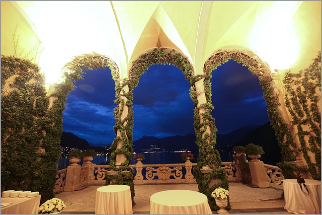 Loggia for weddings at Villa Balbianello