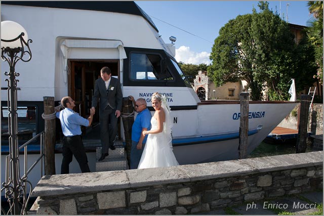 wedding boat cruise on Lake Orta