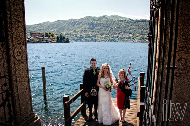 scottish wedding on Lake Orta