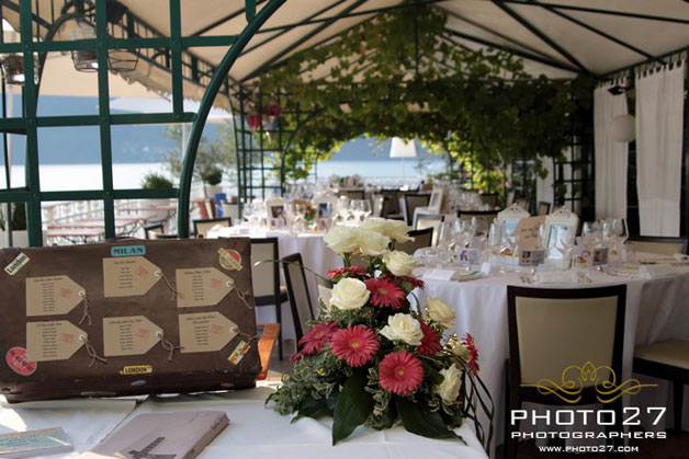 wedding dinner at Hotel restaurant Giardinetto Lake Orta