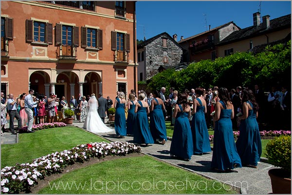 civil wedding ceremony at Villa Bossi
