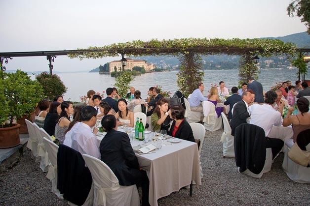 wedding reception at Verbano restaurant Lake Maggiore