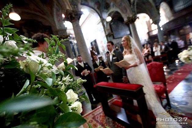 weddings at church of Assunta in Orta