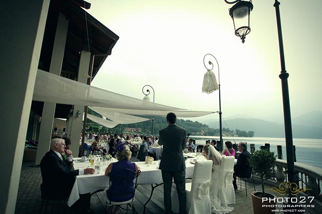 wedding reception to Orta Beach Club Lake Orta