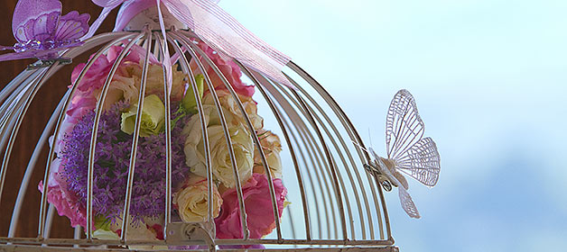 Butterflies for a romantic vintage and shabby chic themed wedding