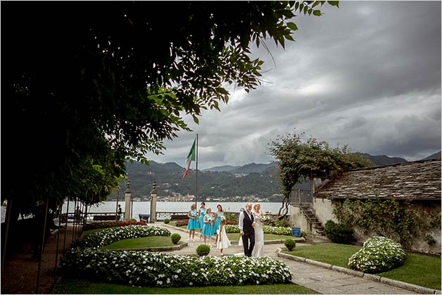 Civil ceremony at Villa Bossi, lake Orta