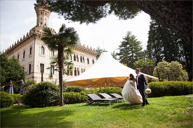 wedding reception at Villa Crespi