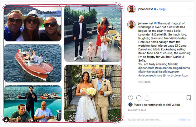 Daniel Ek and Sofia Levander's wedding on Lake Como