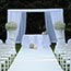 Flowers and Fabrics a chic match for your wedding ceremony